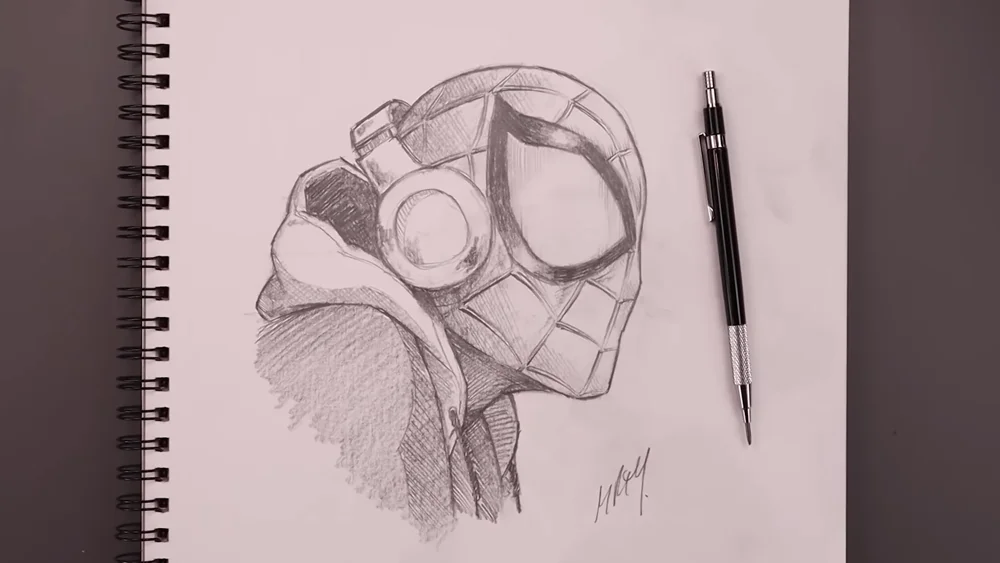 How to Draw a Sketch of Miles Morales as Spider-Man?