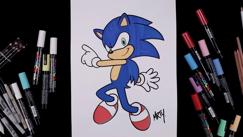 How To Draw Sonic the Hedgehog  (Step by Step)